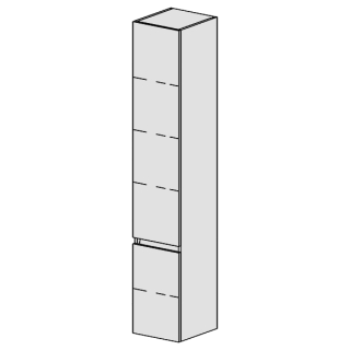 Hochschrank Spacio 30 cm B: 30, H: 168, T: 33,2 cm