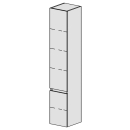 Hochschrank Spacio 30 cm B: 30, H: 168, T: 33,2 cm