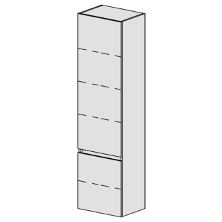 Hochschrank Spacio 45 cm B: 45, H: 168, T: 33,2 cm