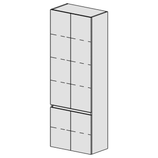 Hochschrank Spacio 60 cm B: 60, H: 168, T: 33,2 cm