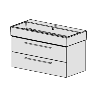 Unterbau Vero Air- Confort 100 cm,B: 96, H: 46, T: 45,8cm