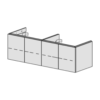 Unterbau Glano Top 150 cm B: 150, H: 46, T: 50,7 cm