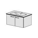 Unterbau  Venticello-Slim 80 cm, B:76, H:39, T:48,8 cm