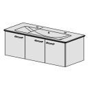 Unterbau Venticello-Slim 120cm  B:116, H:39, T:48,8cm