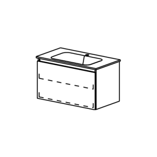 Unterbau ProCasa Tre 80,0 x 46,0 x 44,8 cm