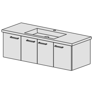 Unterbau Living Square-Slim 130 cm
