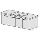 Unterbau Living Square-Slim 130 cm