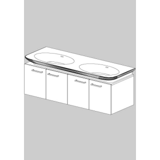 Unterbau Palace New-Slim 130 B:125, H:40,5, T:44,8 cm
