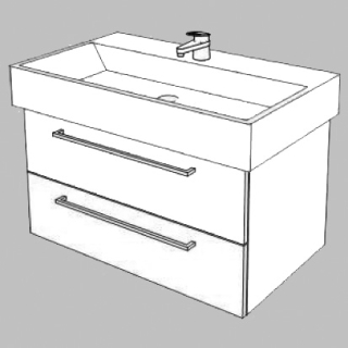 Unterbau Confort Memento 80 cm B: 76, H: 45, T: 44,8 cm
