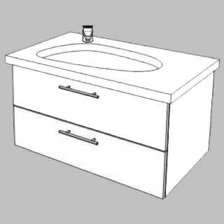 Unterbau Confort Palomba 80 cm B: 76, H: 46, T: 48,8 cm
