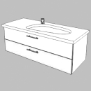 Unterbau Confort Palomba 120cm B: 116, H: 46, T: 48,8 cm