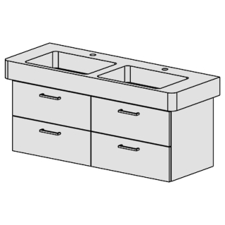 Unterbau Confort  Pro 130 cm B: 120, H: 46, T: 44,8 cm