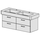 Unterbau Confort  Pro 130 cm B: 120, H: 46, T: 44,8 cm