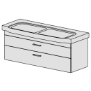 Unterbau Confort Sentique130cm B: 125, H: 46, T: 42,8 cm