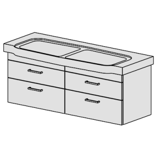 Unterbau Confort Sentique130cm B: 125, H: 46, T: 42,8 cm