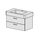 Unterbau Confort Vero 85 cm B: 80,7, H: 46, T: 46,8 cm