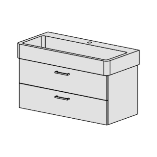 Unterbau Confort Vero 100 cm B: 96, H: 46, T: 44,8 cm