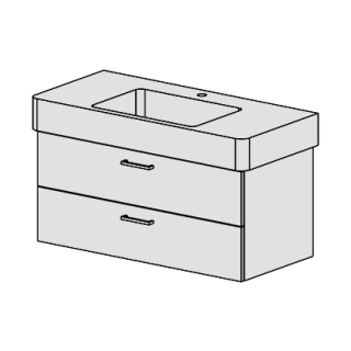 Unterbau Confort Vero 105 cm B: 100,3 H: 46, T: 46,8 cm
