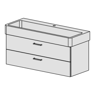Unterbau Confort Vero 120 cm B: 116 H: 46, T: 44,8 cm