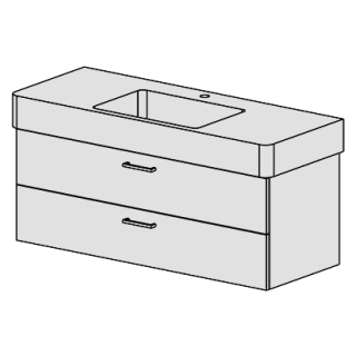 Unterbau Confort Vero 125 cm B: 121 H: 46, T: 46,8 cm