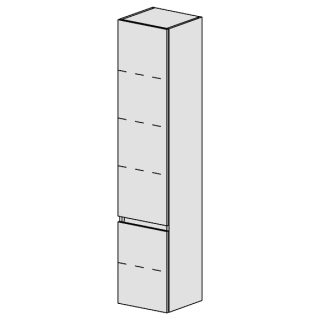 Hochschrank Spacio 35 cm B: 35, H: 168, T: 33,2 cm