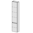 Hochschrank Spacio 35 cm B: 35, H: 168, T: 17,8 cm