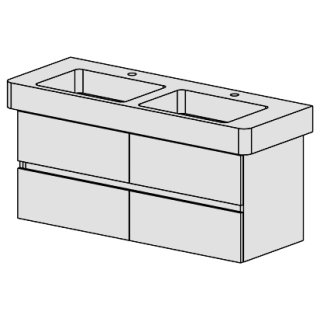Unterbau Confort Pro 130 cm B: 120, H: 49, T: 44,8 cm