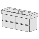 Unterbau Confort Pro 130 cm B: 120, H: 49, T: 44,8 cm