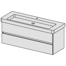 Unterbau Confort Subway 2 130 cm, für 1 Becken