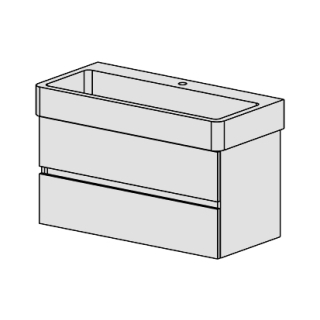 Unterbau Confort Vero 100 cm B: 96, H: 49, T: 44,8 cm