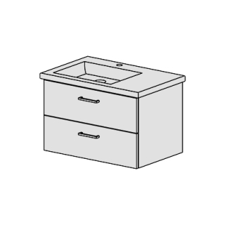 Unterbau Conf Living Square 75 B: 72, H: 46, T: 46,8 cm