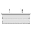 Unterbau SUBWAY 2 GATTO 125,0 x 44,0 x 43,5 cm