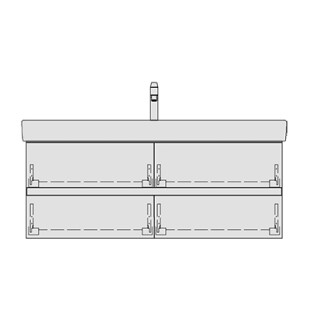 Unterbau PRO S GATTO 116,0 x 44,0 x 43,0 cm