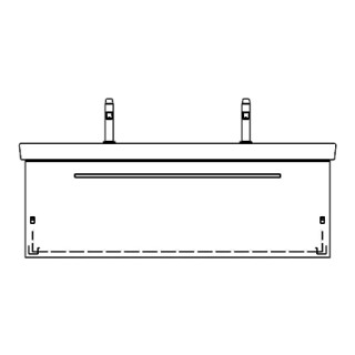 Unterbau SUBWAY 2 ASINO 125,0 x 46,0 x 44,0 cm