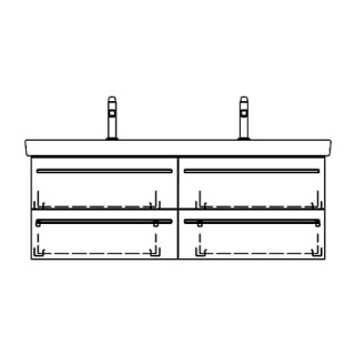 Unterbau SUBWAY 2 ASINO 125,0 x 48,0 x 44,0 cm