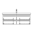 Unterbau SUBWAY 2 ASINO 125,0 x 48,0 x 44,0 cm