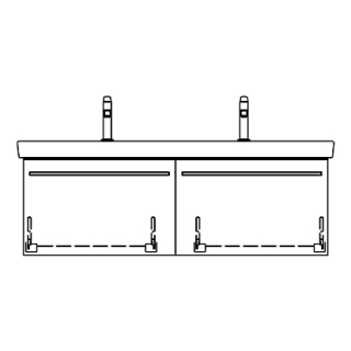 Unterbau SUBWAY 2 RANA 125,0 x 40,0 x 43,5 cm