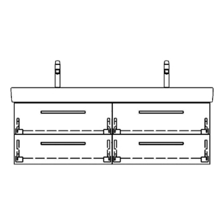 Unterbau PRO S RANA 126,0 x 40,0 x 43,5 cm