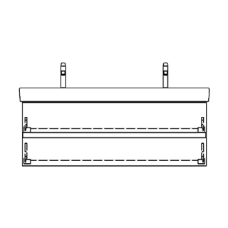 Unterbau PRO S GATTO 126,0 x 44,0 x 43,5 cm