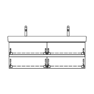 Unterbau PRO S GATTO 126,0 x 44,0 x 43,5 cm