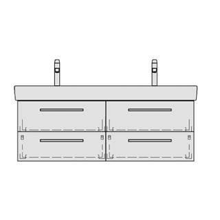 Unterbau PRO S TORO 116,0 x 46,0 x 44,0 cm