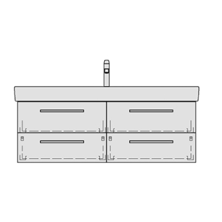 Unterbau PRO S TORO 116,0 x 46,0 x 44,0 cm