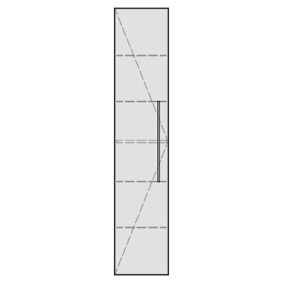 Hochschrank ALETA 35,0 x 140,0-180,0 x 35,0 cm