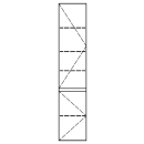 Hochschrank RICCIO 35,0 x 130,0-180,0 x 35,0 cm
