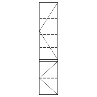 Hochschrank RICCIO 35,0 x 130,0-180,0 x 35,0 cm