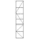 Hochschrank RICCIO 35,0 x 130,0-180,0 x 35,0 cm