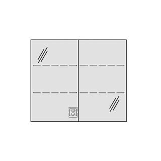 Spiegelschrank MURANO AP 80,4 x 68,3 x 14,8 cm