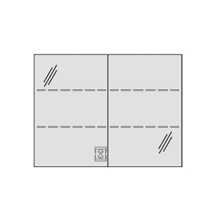 Spiegelschrank MURANO AP 90,4 x 68,3 x 14,8 cm