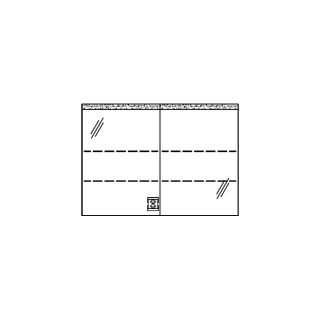 Spiegelschrank RHINO LED UP 100,6 x 72,0 x 15,0 cm