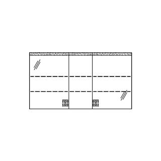 Spiegelschrank RHINO LED UP 130,6 x 72,0 x 15,0 cm
